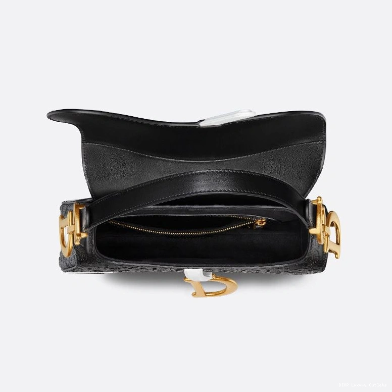 Cheap Christian Black Saddle Calfskin Embossed Dior White Bag Oblique 0801 Luxury